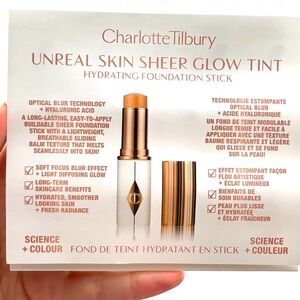 5 for 25⚡️Charlotte Tilbury Sheer Glow Tint Foundation Stick Sample Card 5.68g